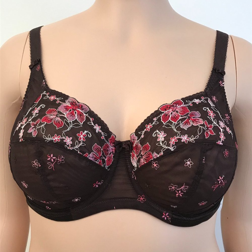 Elomi Tamarie Full Coverage Bra – Mocha Embroidery Support – 40DD